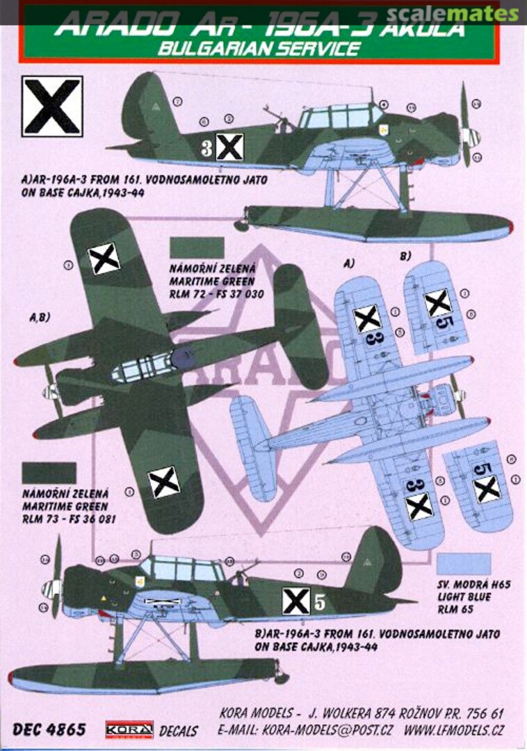 Boxart Arado Ar 196 A-3 DEC4865 Kora Models