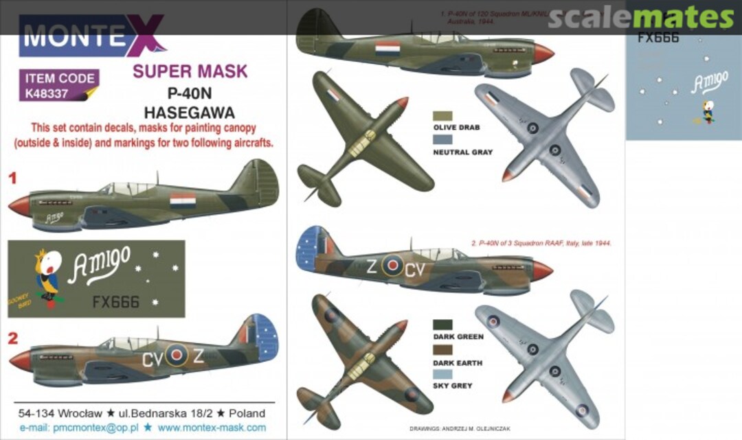 Boxart Curtiss P-40N K48337 Montex