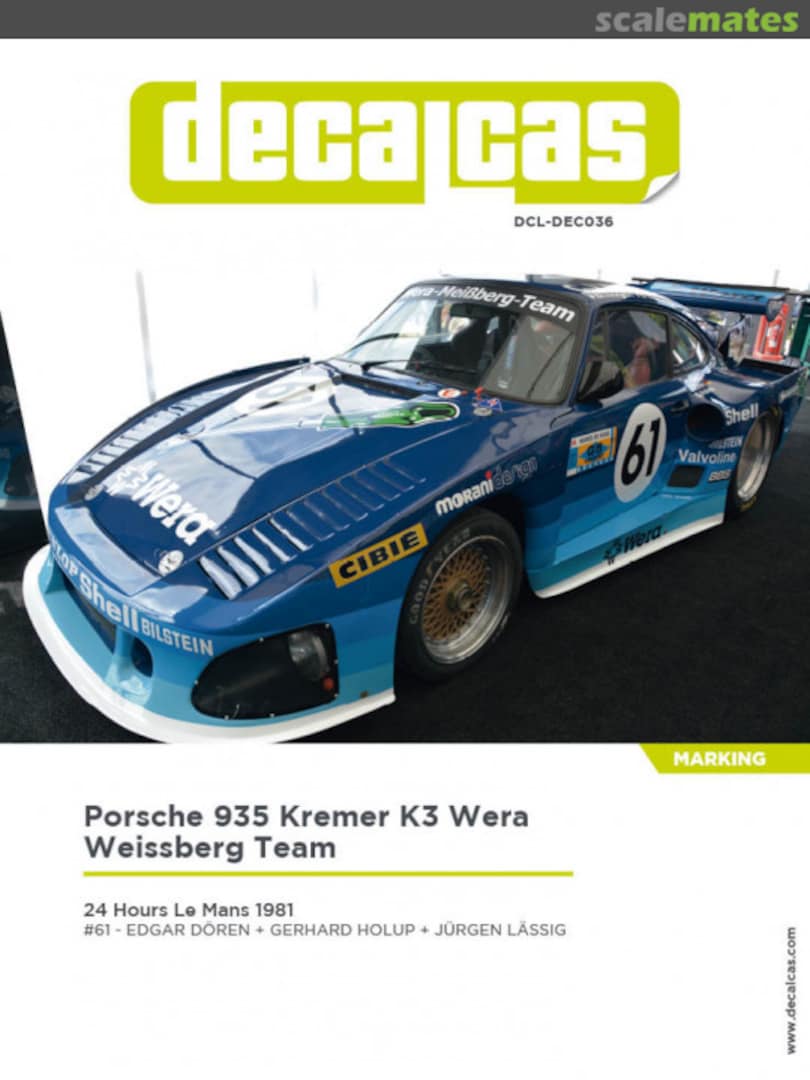 Boxart Porsche Kremer 935 K3 DCL-DEC036 Decalcas