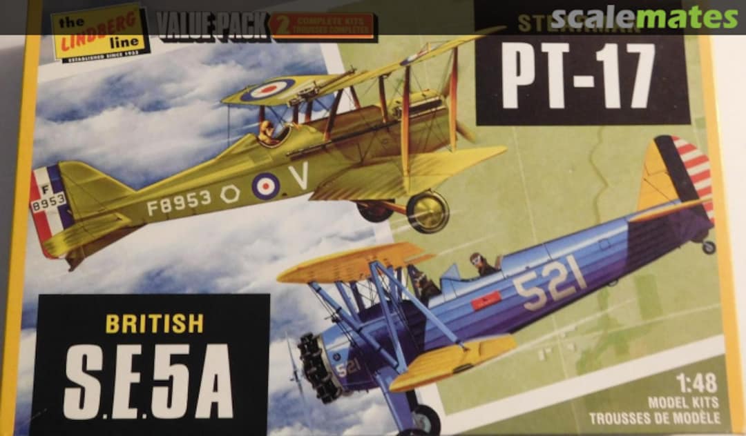 Boxart Stearman PT-17 and British SE5A 510 Lindberg