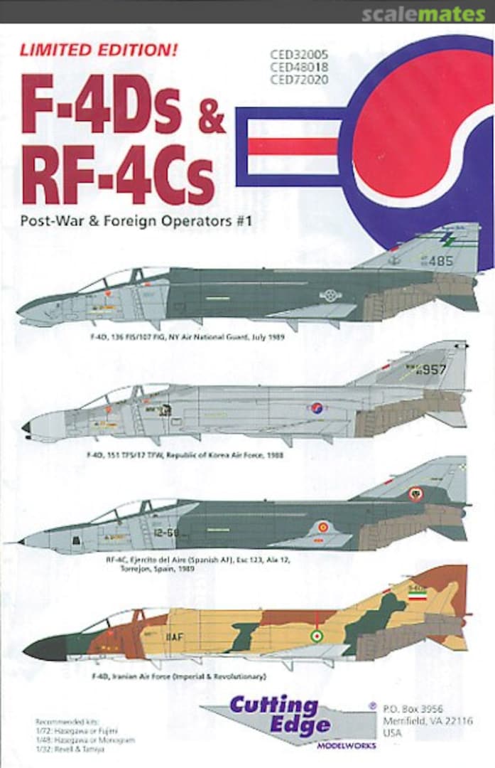 Boxart F-4Ds & RF-4Cs CED72020 Cutting Edge Modelworks