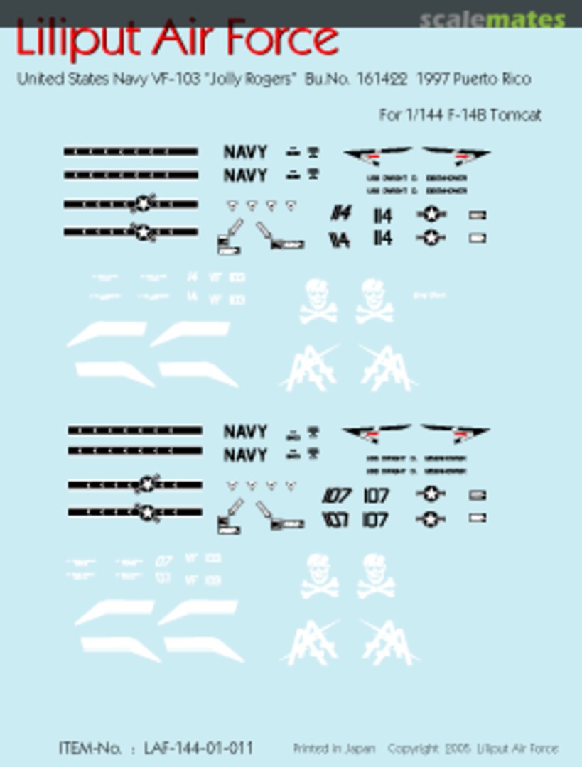 Boxart F-14 B Tomcat VF-103 Jolly Rogers LAF-144-01-011 Lilliput
