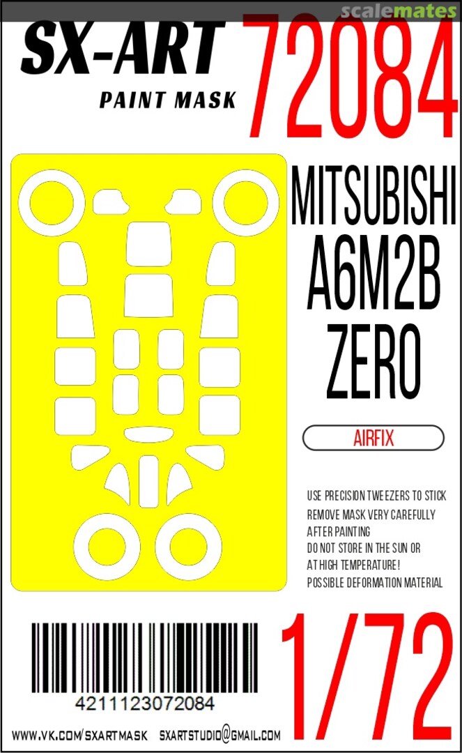 Boxart Mitsubishi A6M2b Zero masks 72084 SX-Art