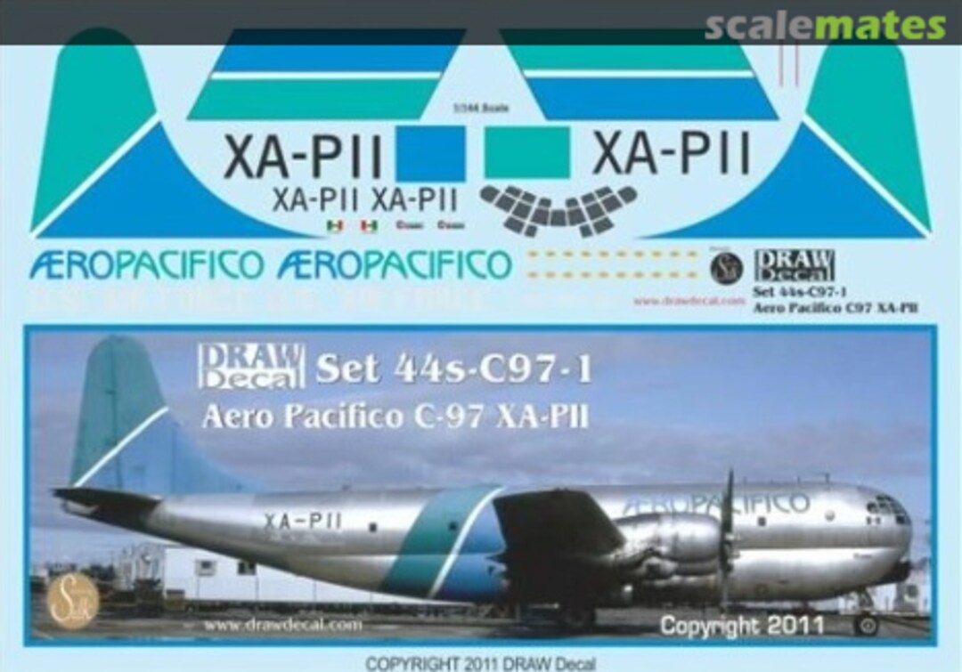 Boxart Aero Pacifico C-97 XA-PII 44-C97-1 Draw Decal