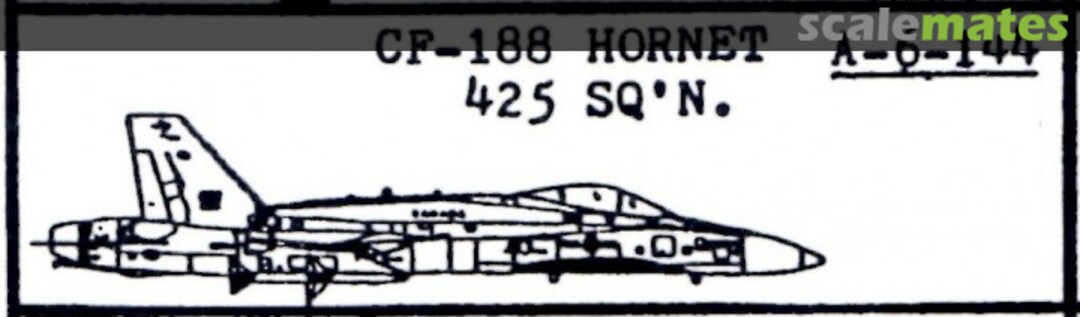 Boxart CF-18 Hornet: Canadian Armed Forces - 425 Sqn A-6-144 Arrow Graphics