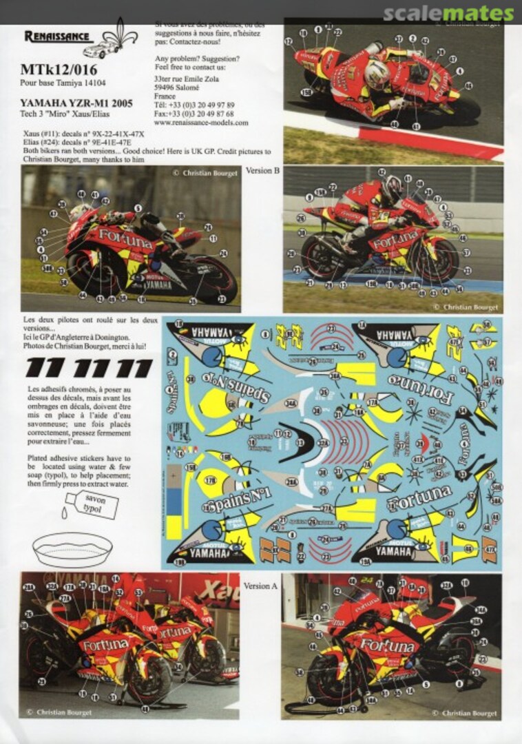 Boxart Yamaha YZR-M1 Tech3 "Miro" 2005 MTK12/016 Renaissance