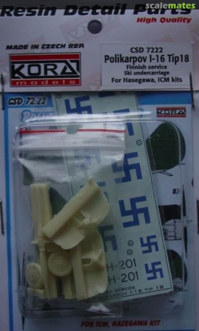 Boxart Polikarpov I-16 Tip 18 ski undercarriage CSD7222 Kora Models