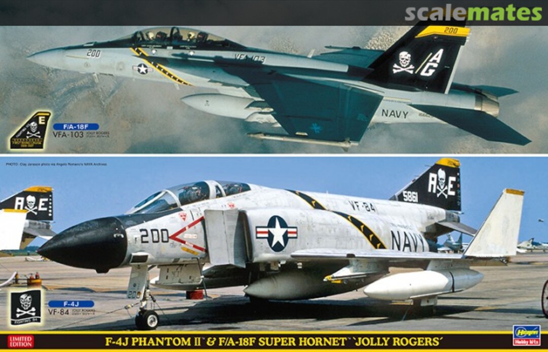 Boxart F-4J Phantom II & F/A-18F Super Hornet `Jolly Rogers´ 52147 Hasegawa