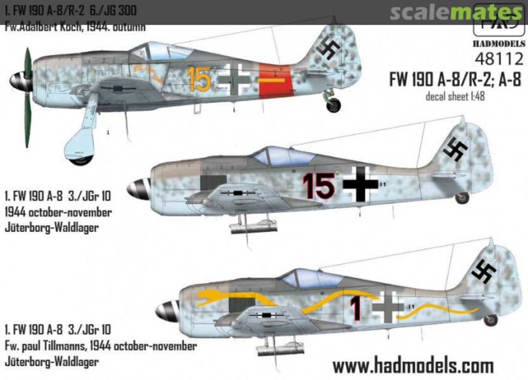 Boxart Focke-Wulf FW-190 A-8/R2 48112 HADmodels 