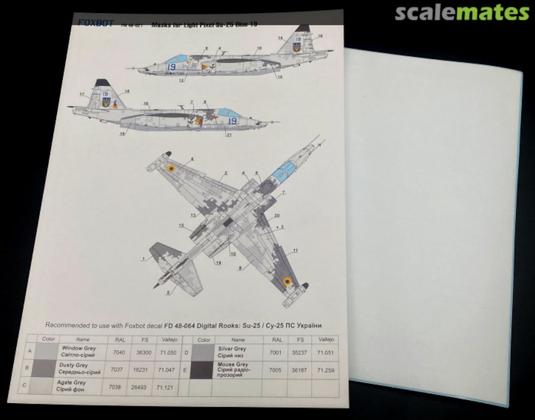 Boxart Light Pixel Su-25 Blue 19 FM 48-021 Foxbot