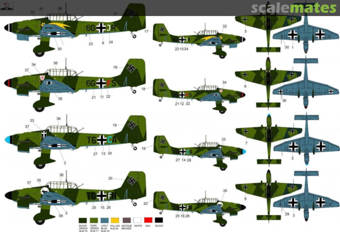 Contents JUNKERS JU 87B STUKA - FRENCH CAMPAIGN MNFDL72044 ROP o.s.