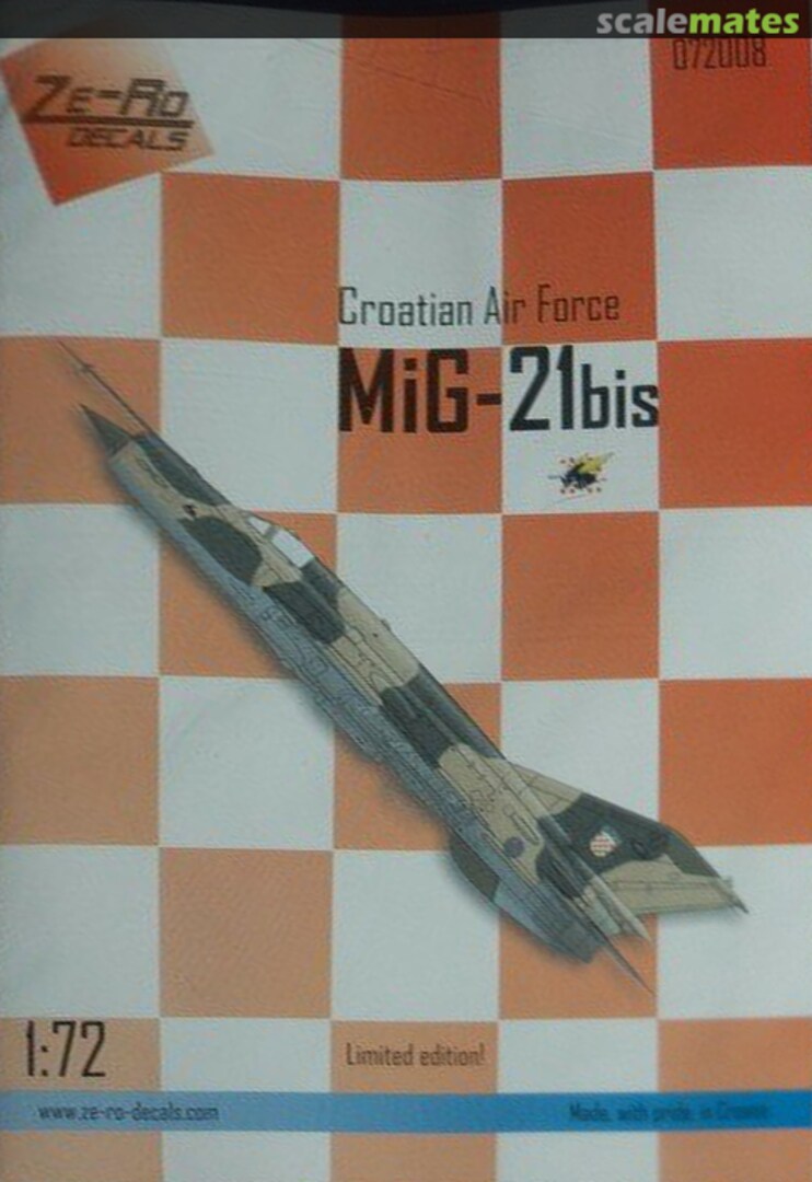 Boxart MiG-21bis 072008 Ze-Ro Decals