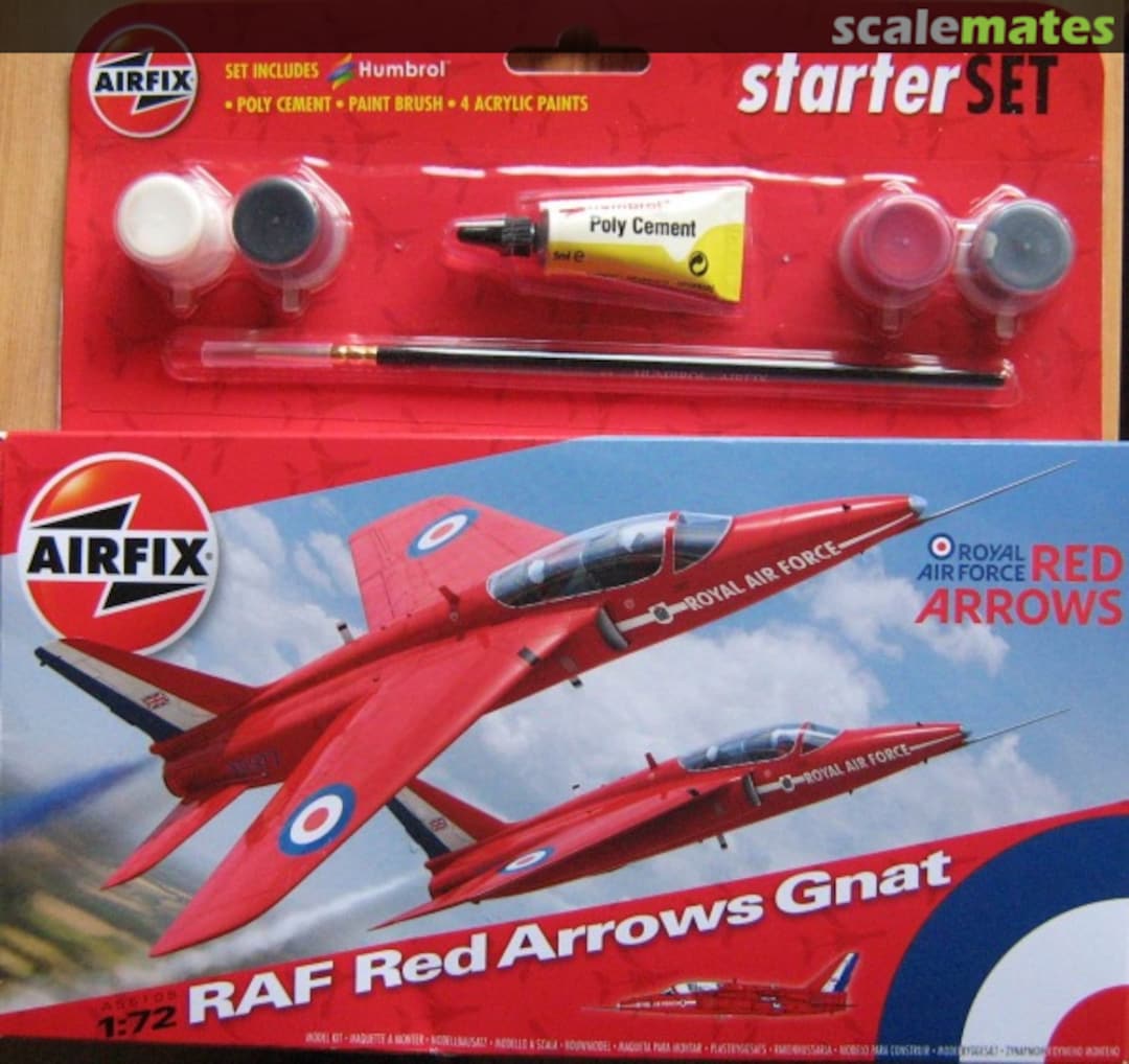 Boxart RAF Red Arrows Gnat A55105 Airfix