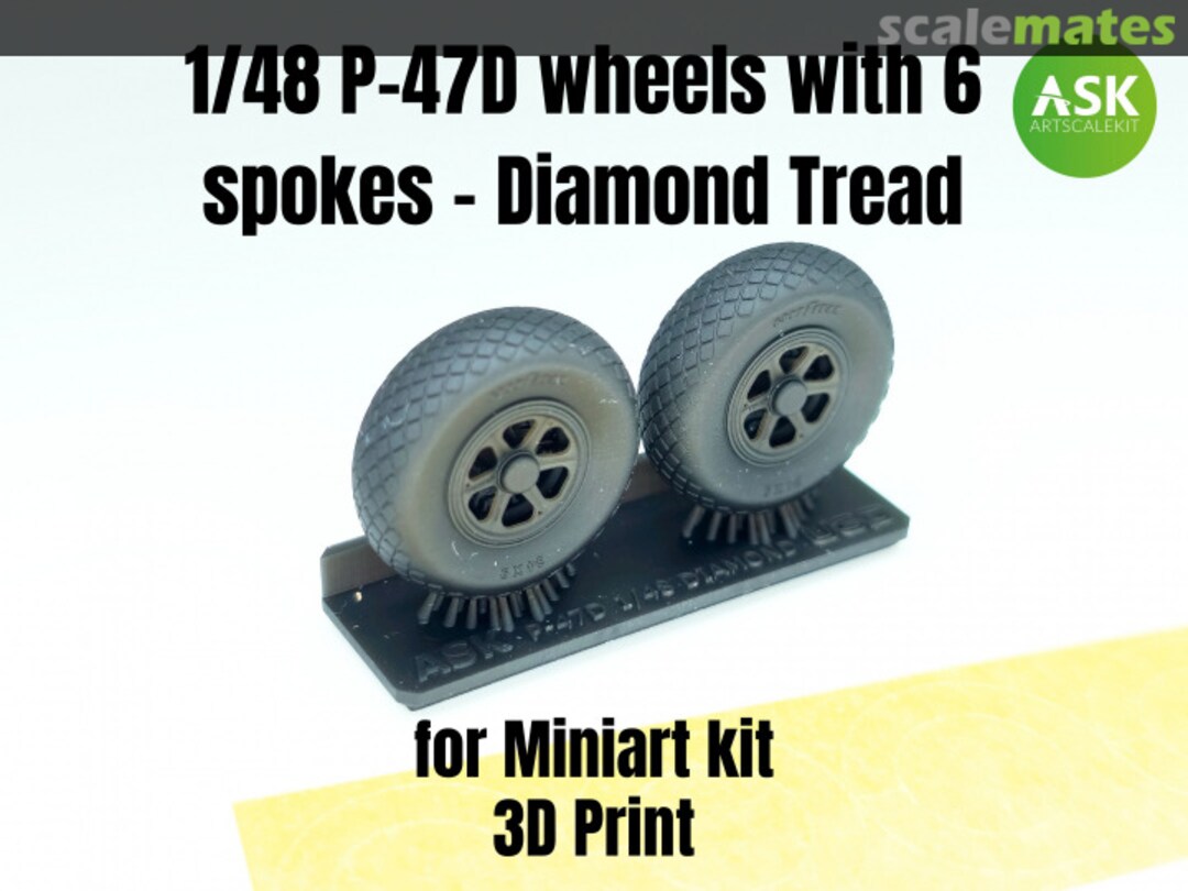 Boxart P-47D wheels with 6 spokes 200-A48008 ASK