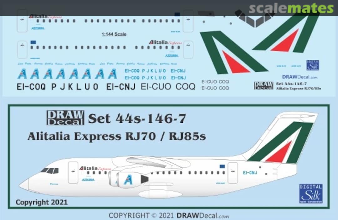 Boxart Alitalia Express RJ70 / RJ85s 44-146-7 Draw Decal