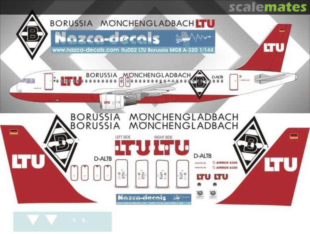 Boxart Airbus A320-214 LTU002b Nazca decals