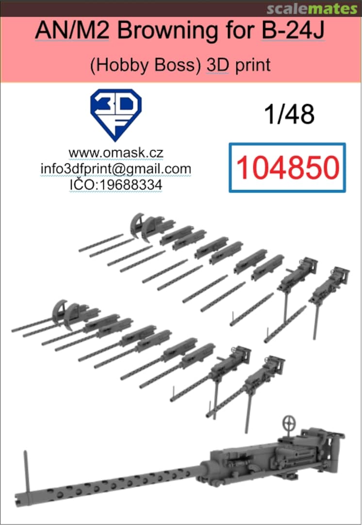 Boxart AN/M2 Browning for B-24J 104850 3DF Print