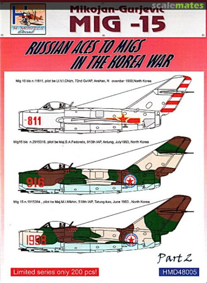 Boxart Russian Aces to MiGs in the Korea War part 2 HMD48005 H-Models Decals