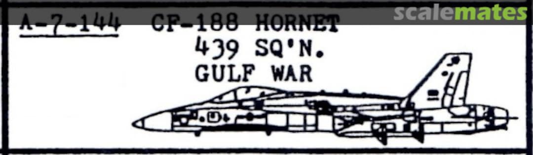 Boxart CF-18 Hornet: Canadian Armed Forces - 439 Sqn A-7-144 Arrow Graphics