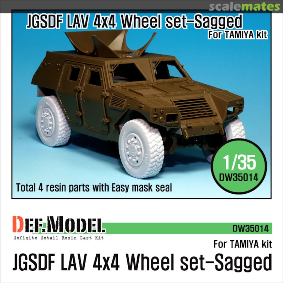 Boxart JGSDF LAV 4x4 Sagged Wheel set DW35014 Def.Model