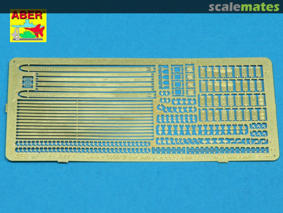 Boxart Soviet WW II Infantry Accessories 35A113 Aber