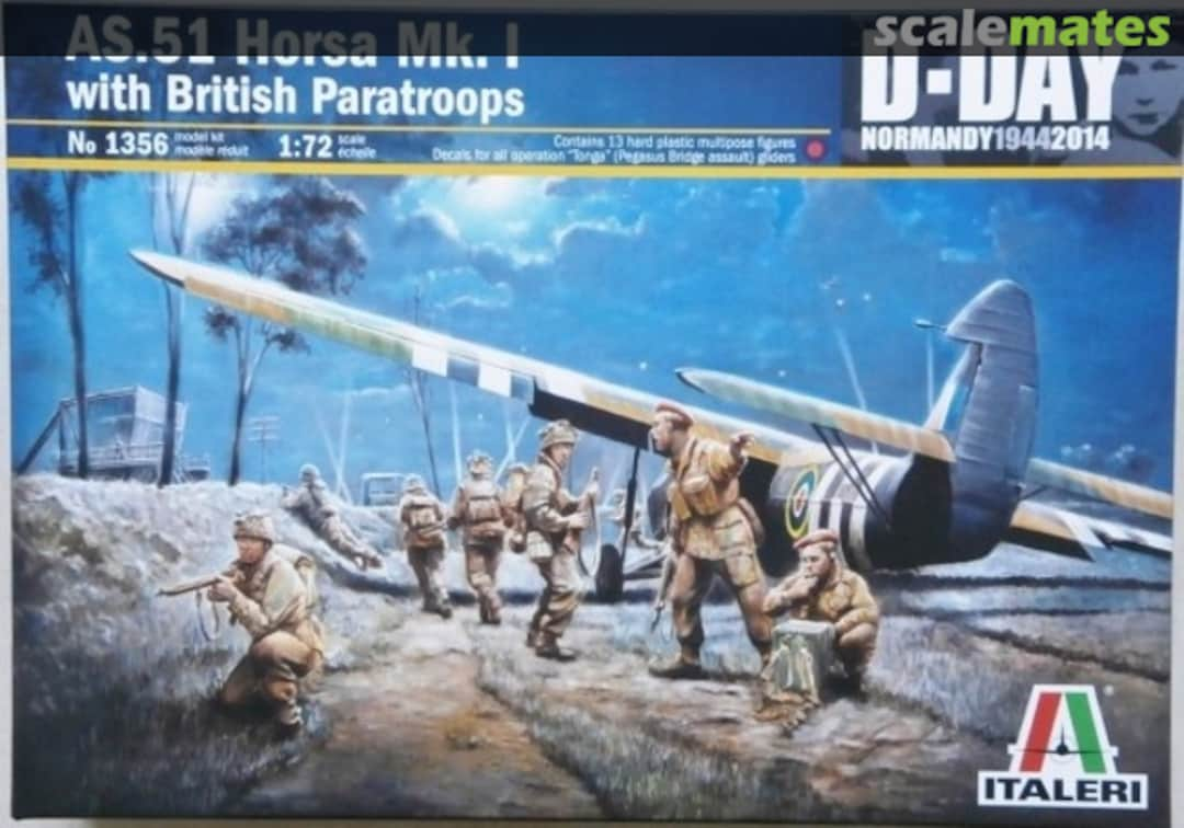 Boxart AS.51 Horsa Mk.I with British Paratroops 1356 Italeri