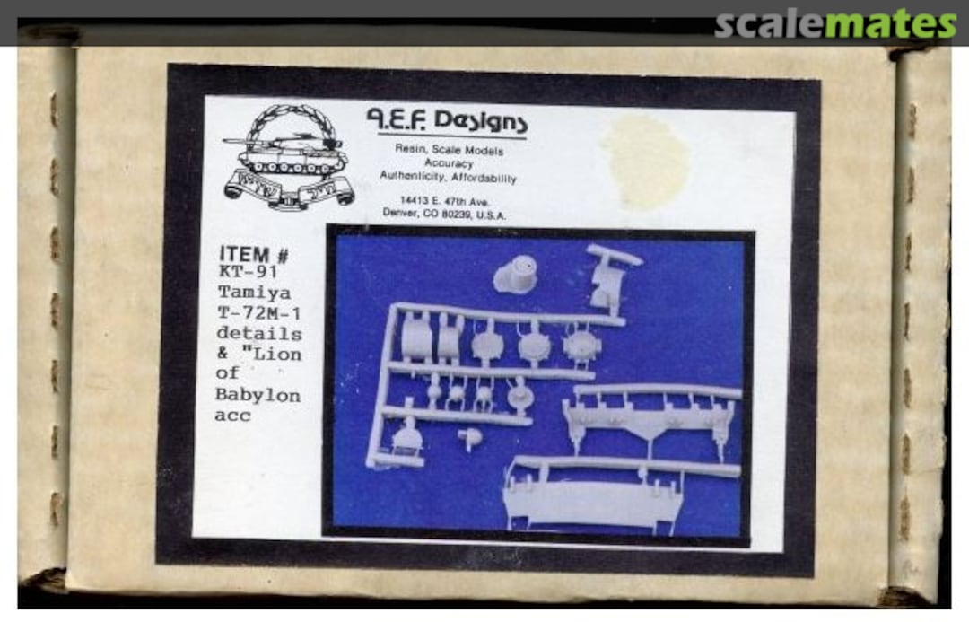 Boxart T-72M-1 Details & "Lion of Babylon" KT-91 A.E.F. Designs