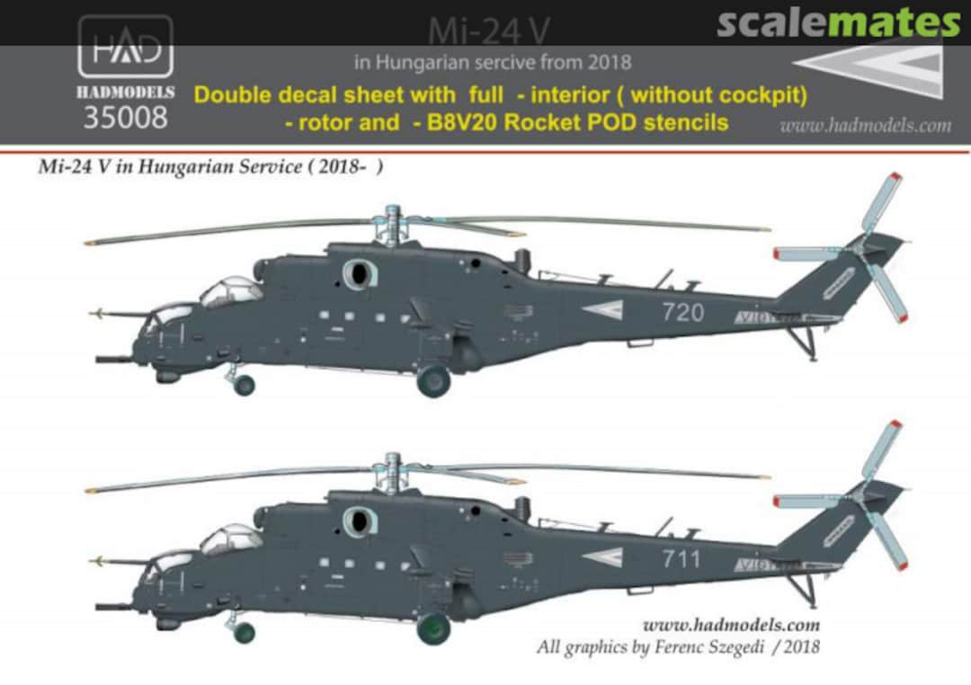 Boxart Mi-24 V in Hungarian Service from 2018- 35008 HADmodels 