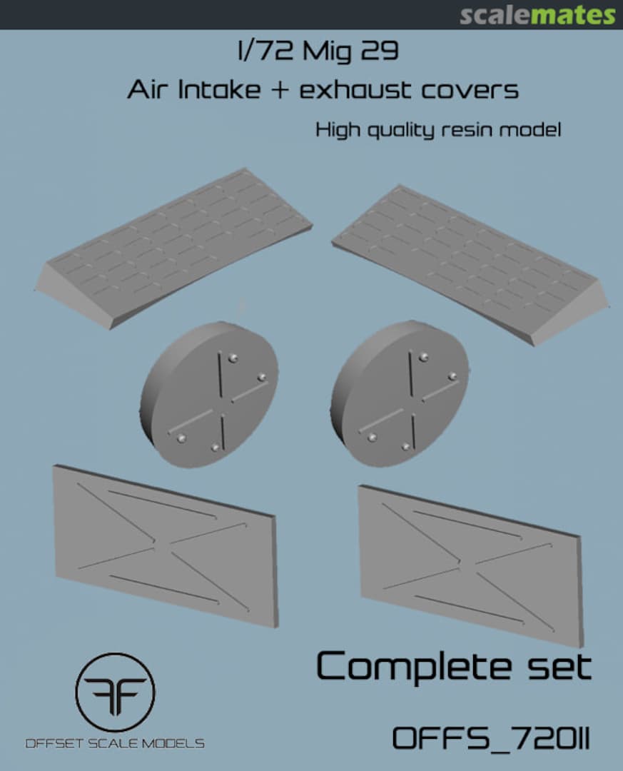 Boxart Mig-29 Air Intake + exhaust cover OFFS_72011 Offset Scale Models