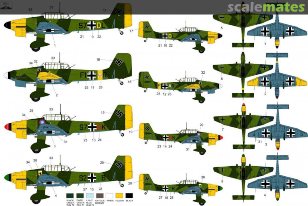 Contents JUNKERS JU 87B STUKA - TO EAST MNFDL72046 ROP o.s.