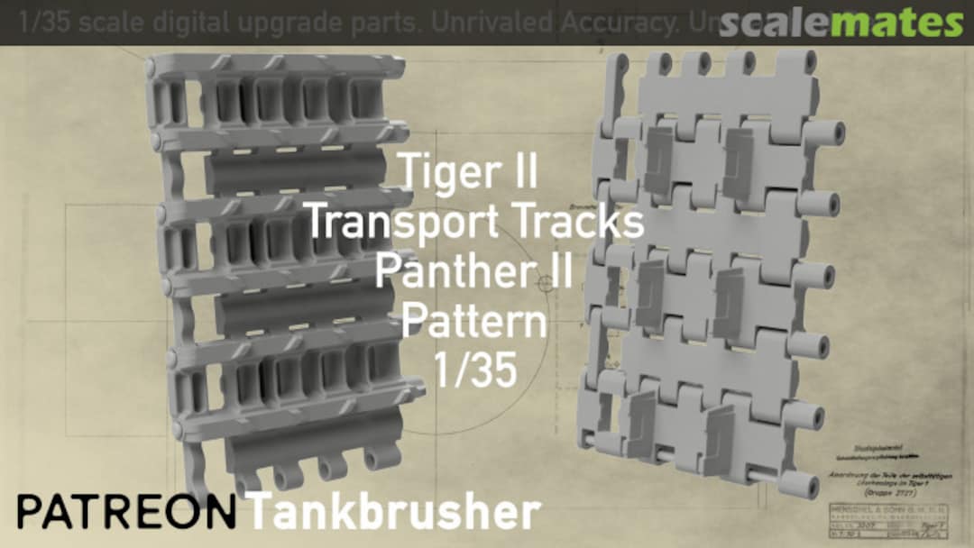 Boxart Panther II Pattern Königstiger Transport tracks 352402021 Tankbrusher Scale Modeling