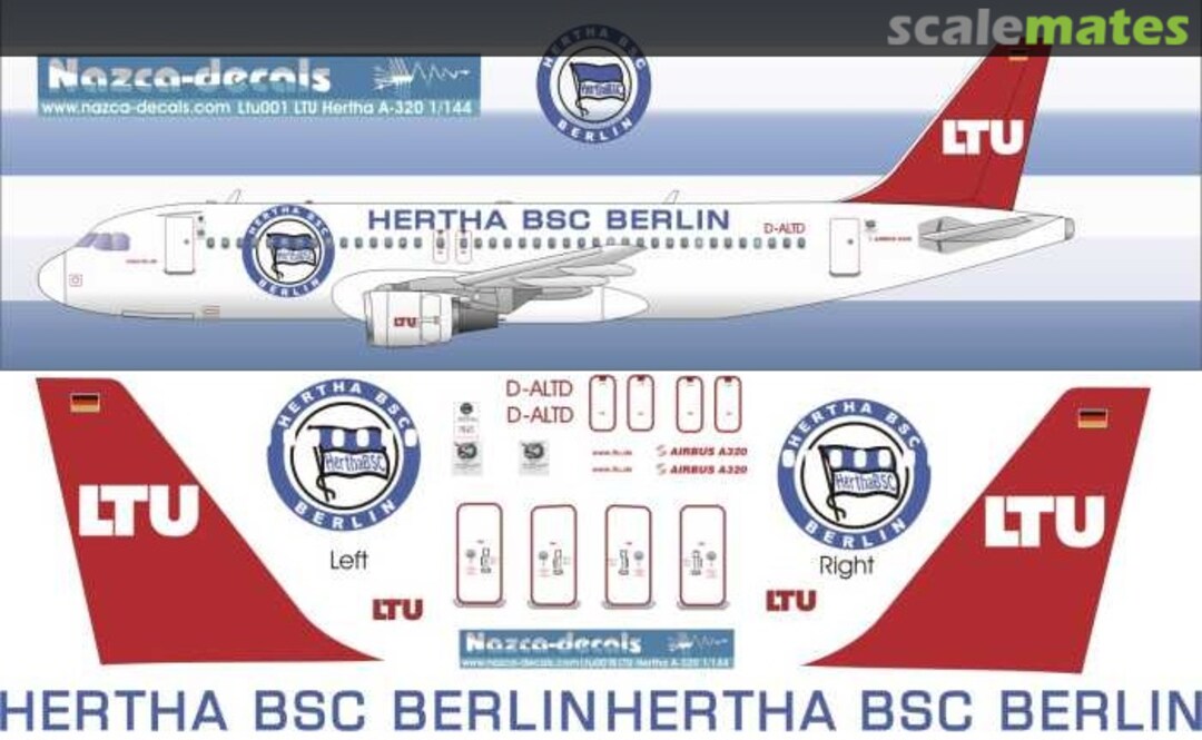 Boxart Airbus A320-214 LTU003b Nazca decals