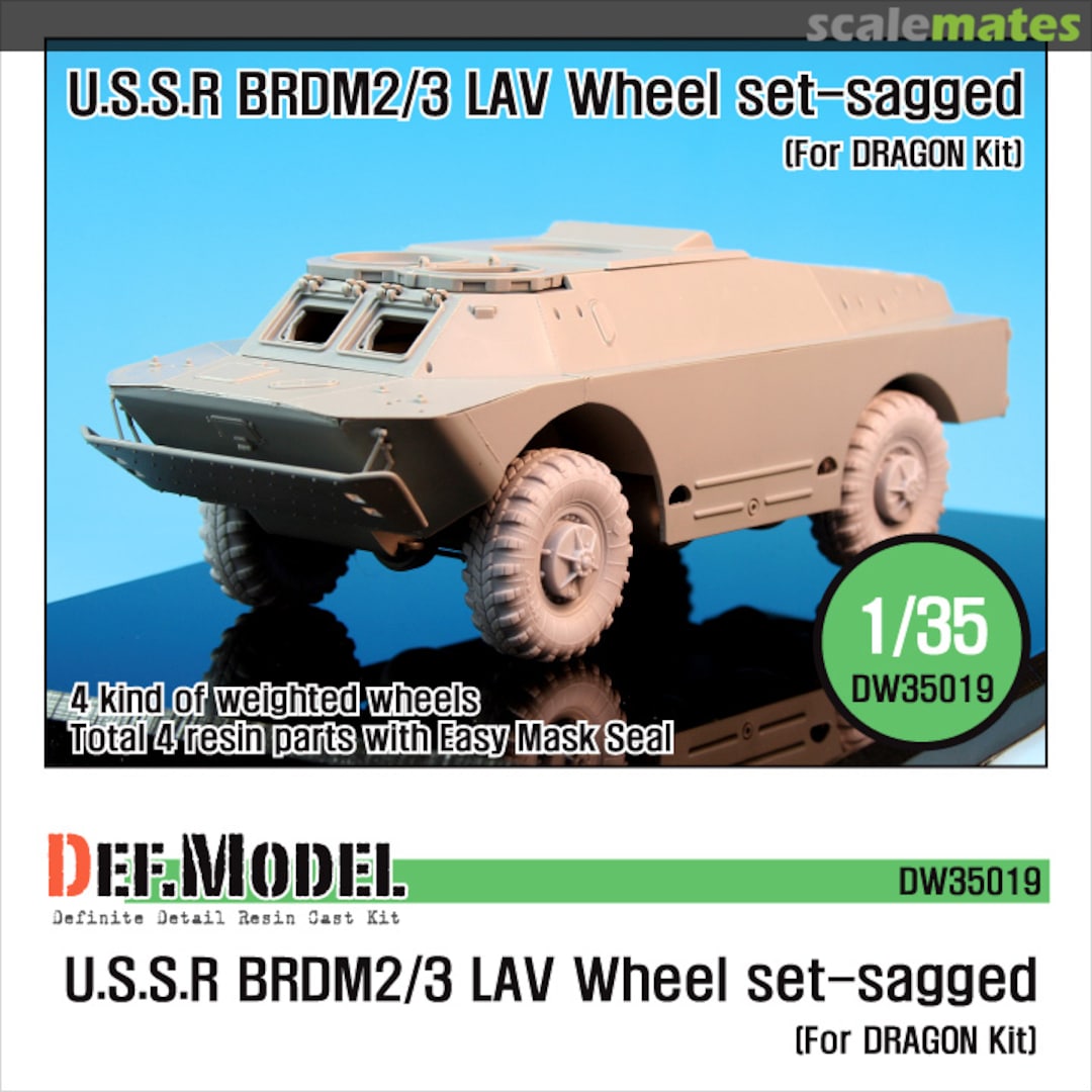 Boxart BRDM-2/3 LAV Sagged Wheel set DW35019 Def.Model