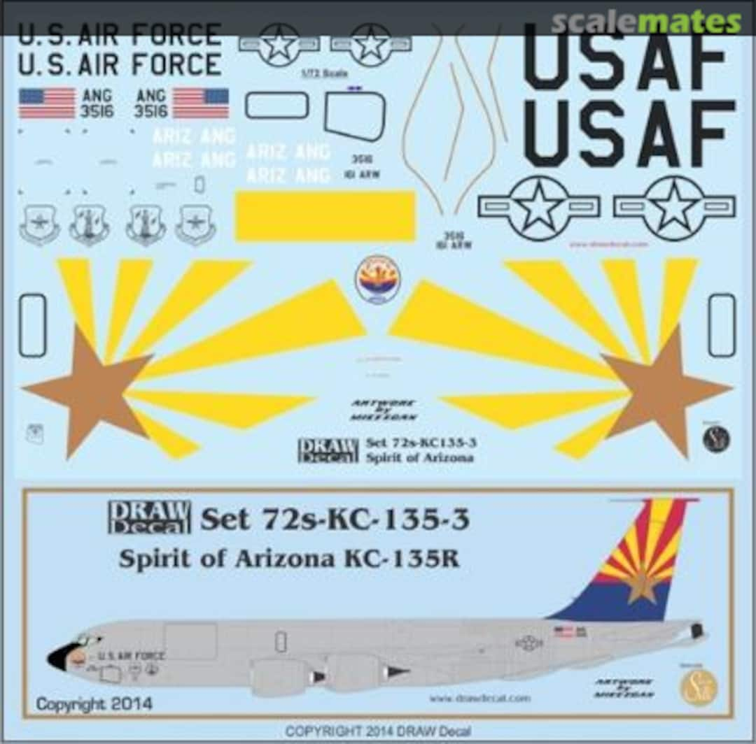 Boxart 'Spirit of Arizona' KC-135R 72s-KC135-3 Draw Decal