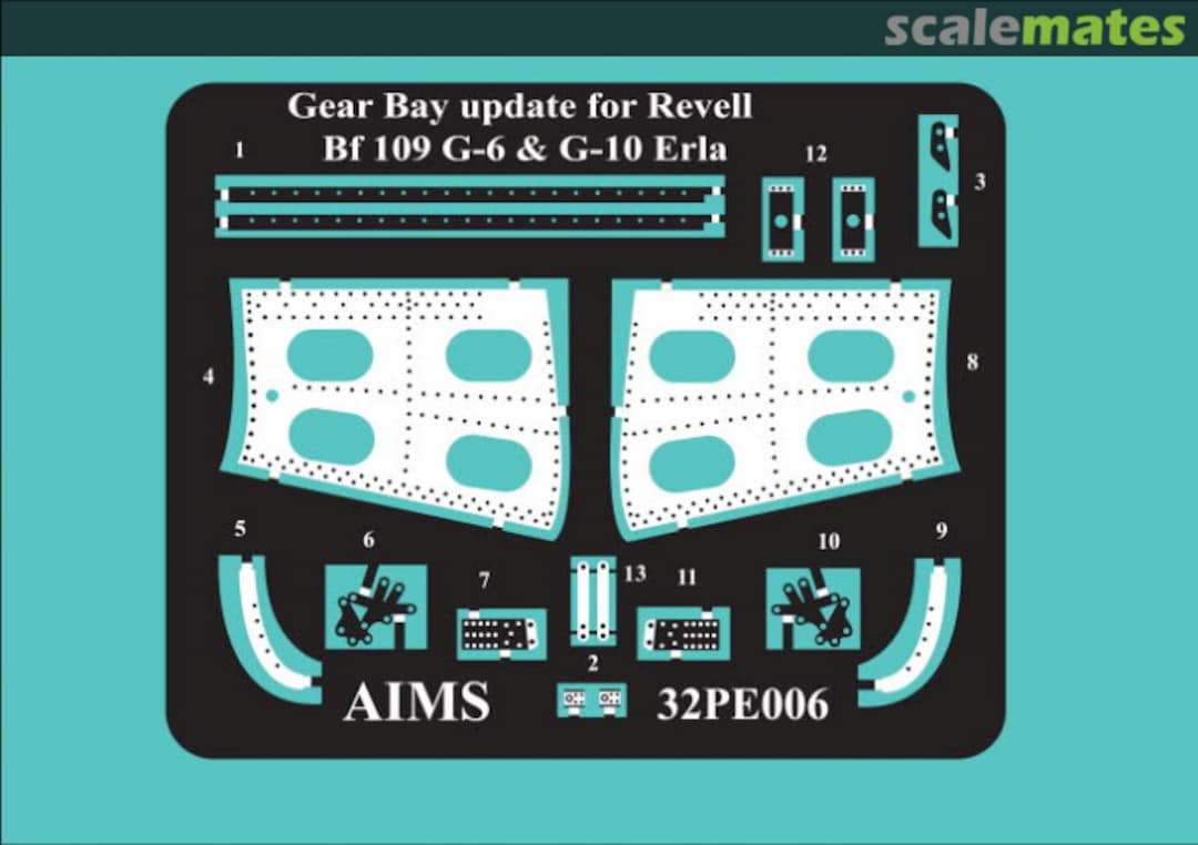 Boxart Bf 109G-6 / Bf 109G-10 Erla - Gear bay update set 32PE006 AIMS