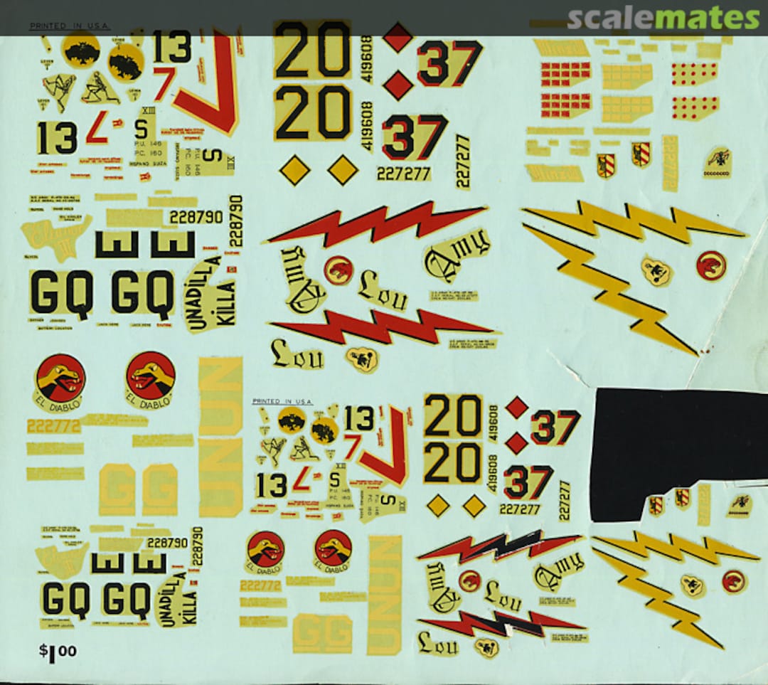 Boxart P-47 & SPAD XIII Sheet 2 S.A.A.D.