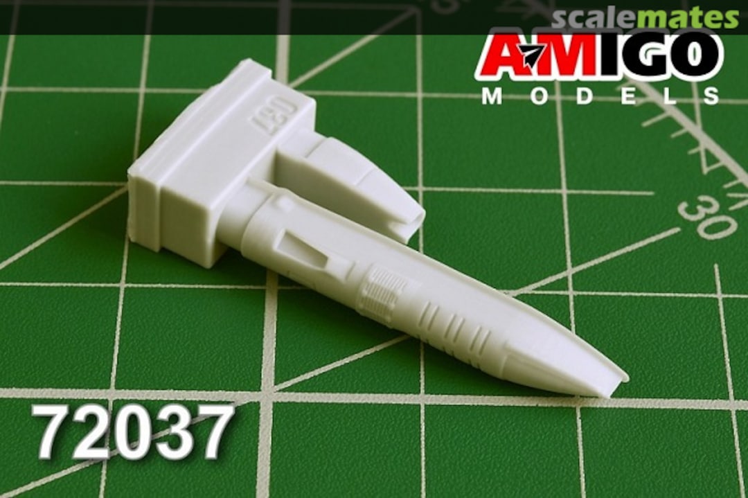 Boxart MiG-31 fuselage gun GSh-6-23 cover and blast port 72037 Amigo Models