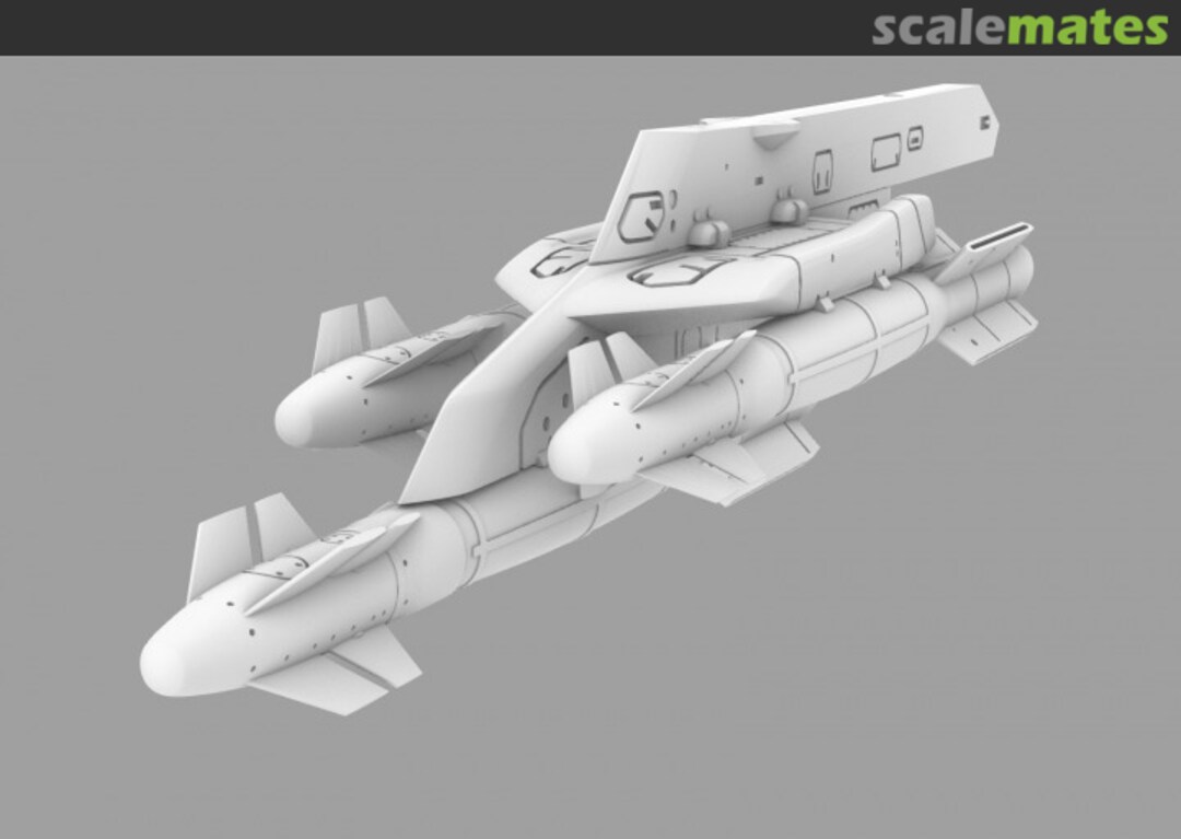 Boxart 6x AASM Bombs w 2x AT730 Rack RM72003 Rise144Models