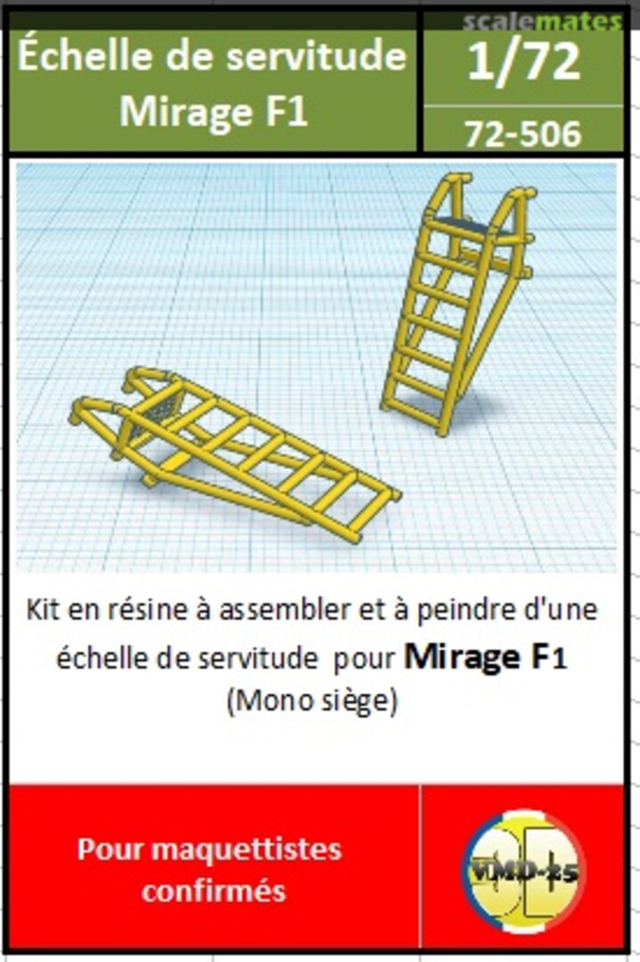 Boxart Echelle de servitude pour Mirage F1C/CT/CR 72-506 VMD25_3D