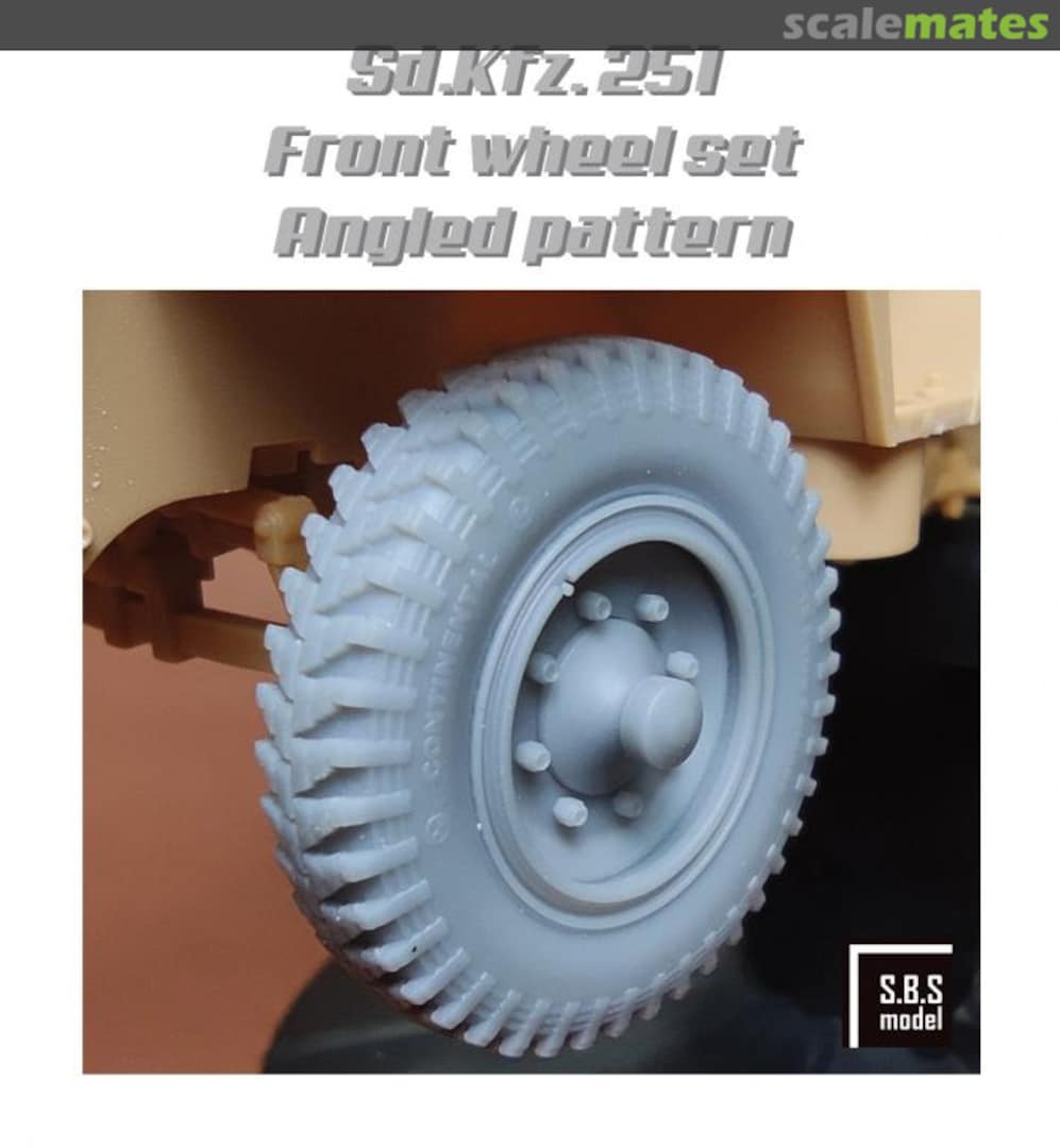 Boxart Sd.Kfz. 251 Front Wheel Set (Angled Pattern - Sagged) 35047 SBS Model