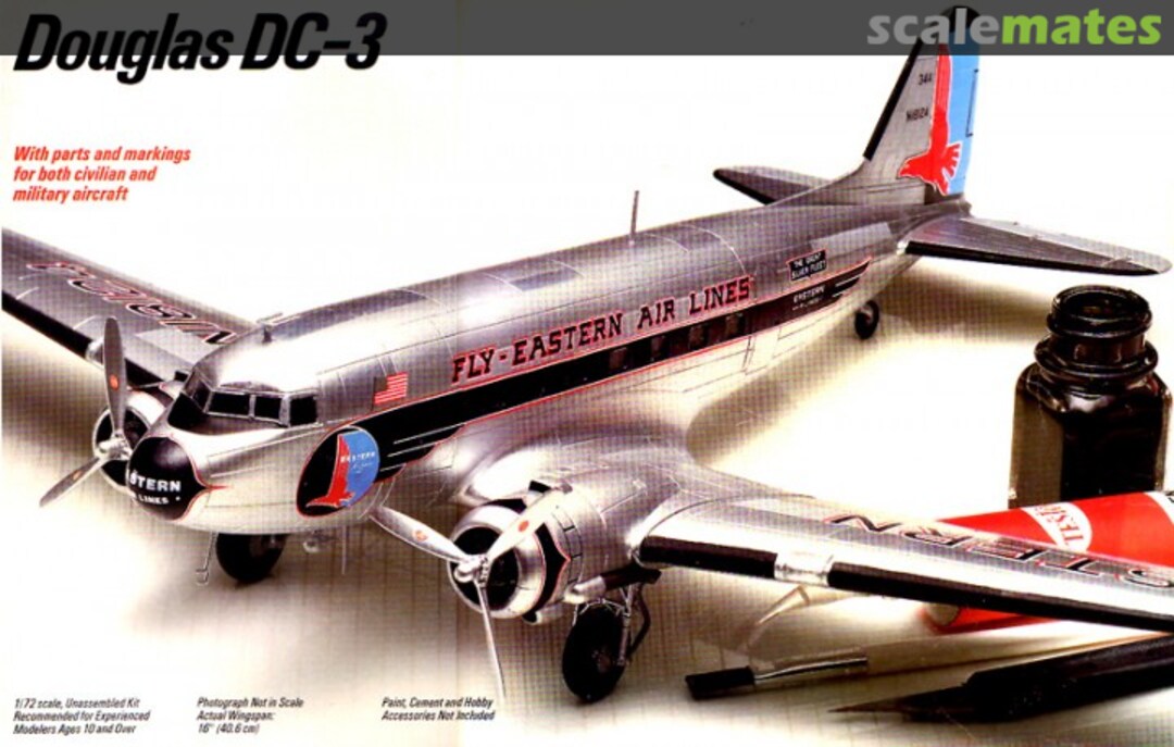 Boxart Douglas DC-3 627 Testors