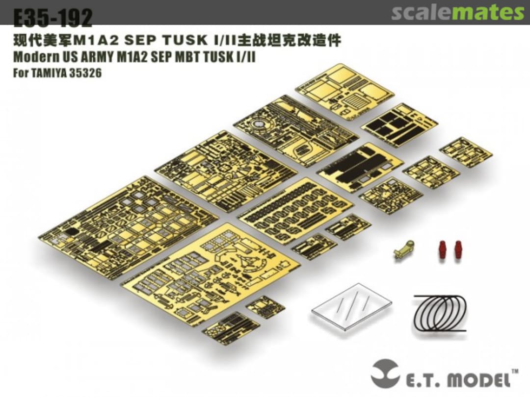 Boxart US Army M1A2 SEP MBT TUSK I/II E35-192 E.T. Model