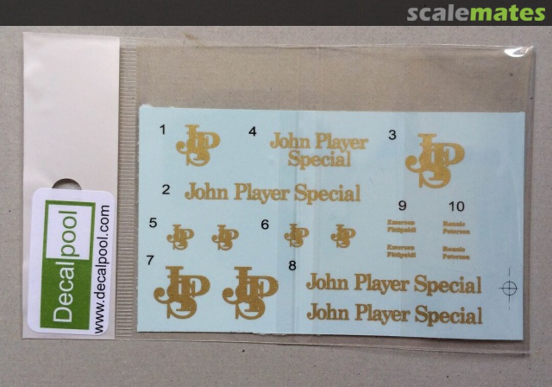 Boxart Lotus 72E John Player Special 1973' Decal for Ebbro DP082 Decalpool