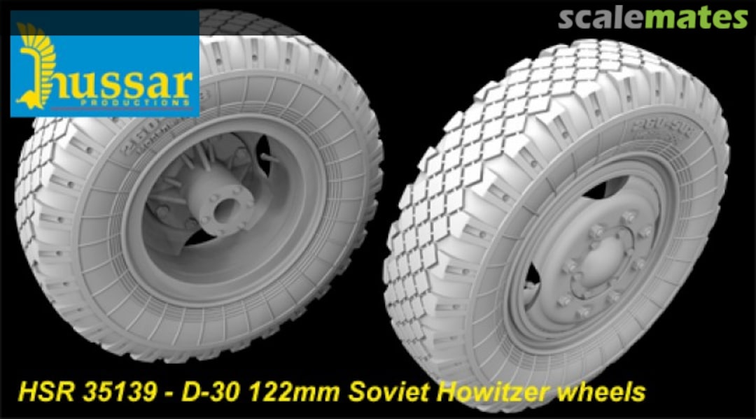 Boxart D-30 122mm Soviet Howitzer wheels 35139 Hussar Productions