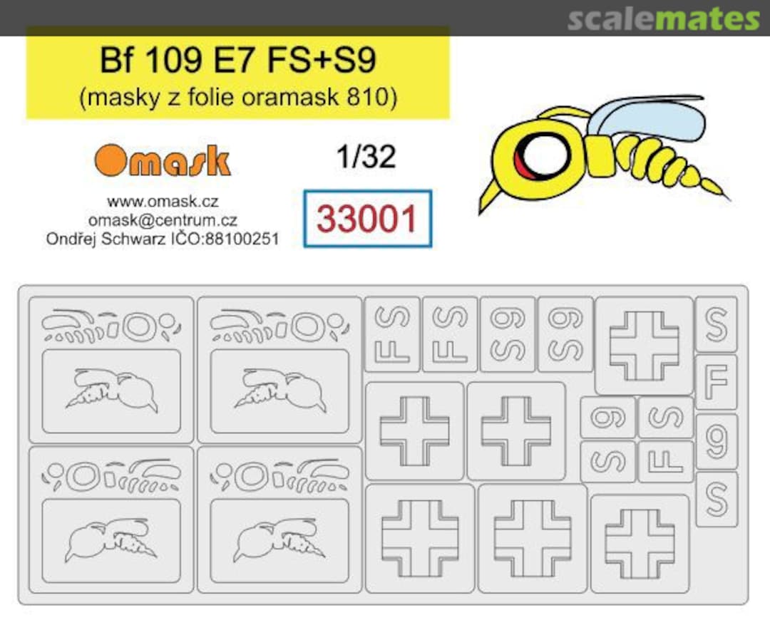 Boxart Bf 109 E7 (S9+FS) 33001 Omask