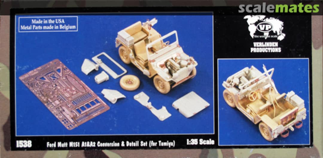 Boxart Ford Mutt M151 A1 & A2 conversion set 1538 Verlinden Productions