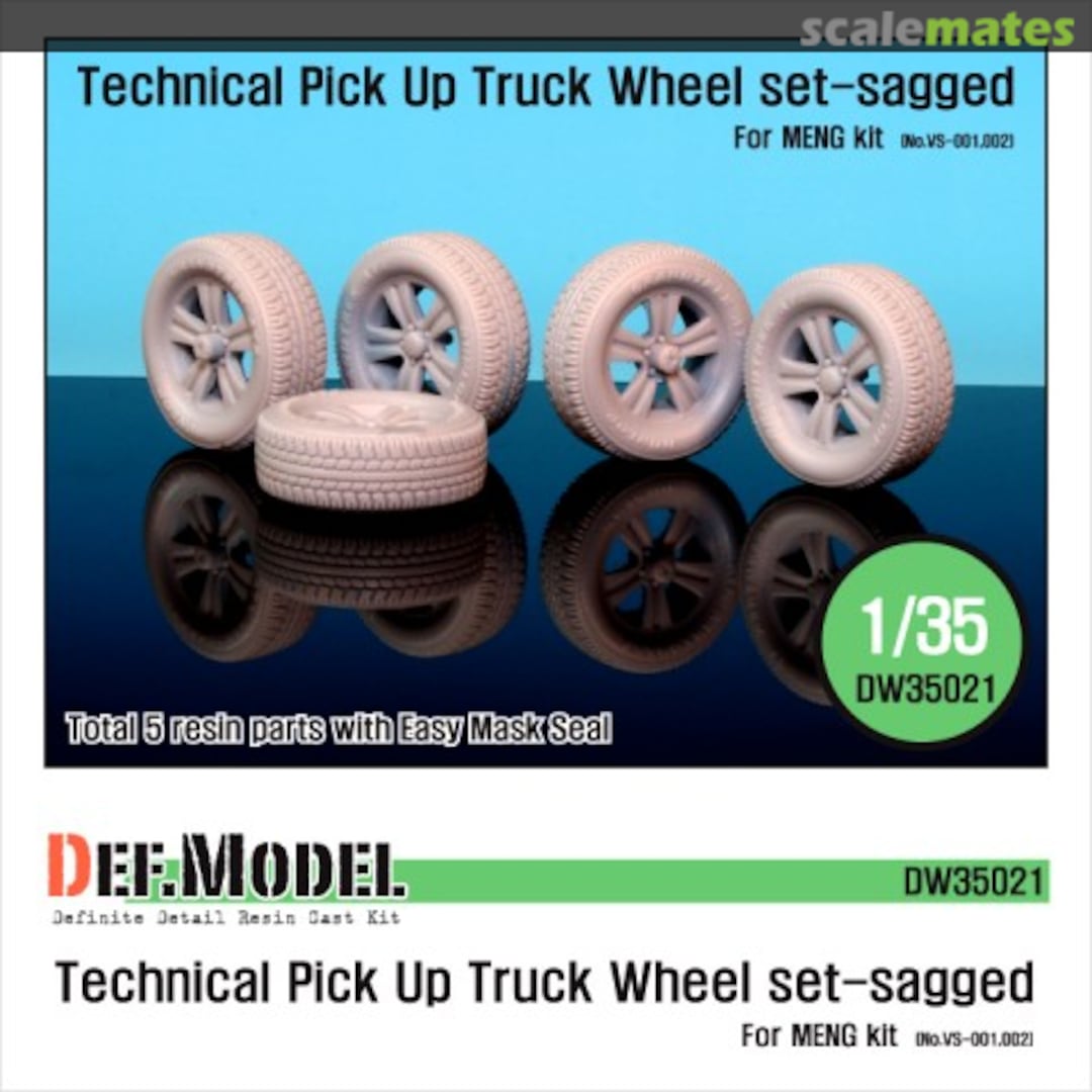 Boxart Technical Pick up Truck Sagged wheel set DW35021 Def.Model