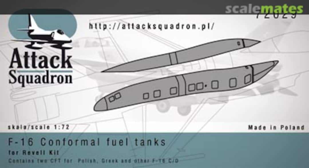 Boxart F-16 Conformal Fuel Tanks 72029 Attack Squadron