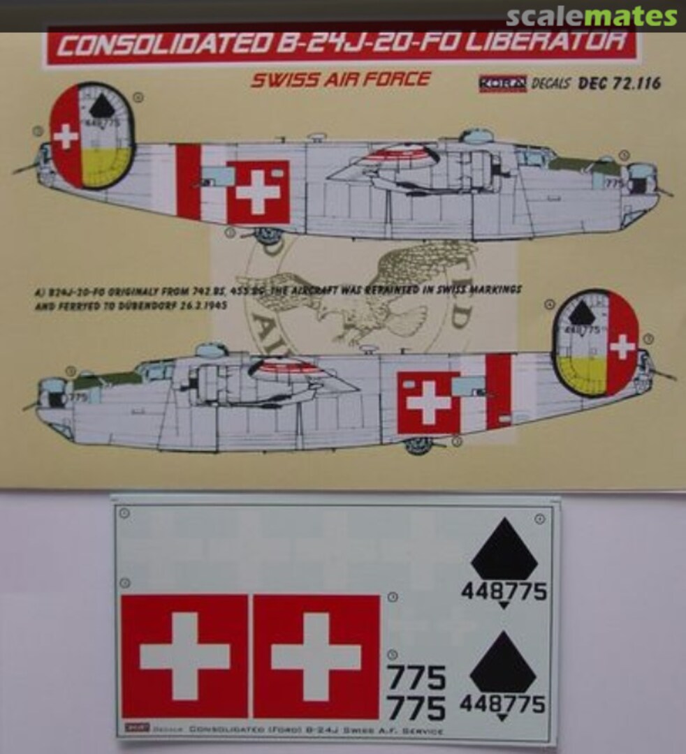 Boxart Consolidated B-24J-20-FO Liberator DEC72116 Kora Models