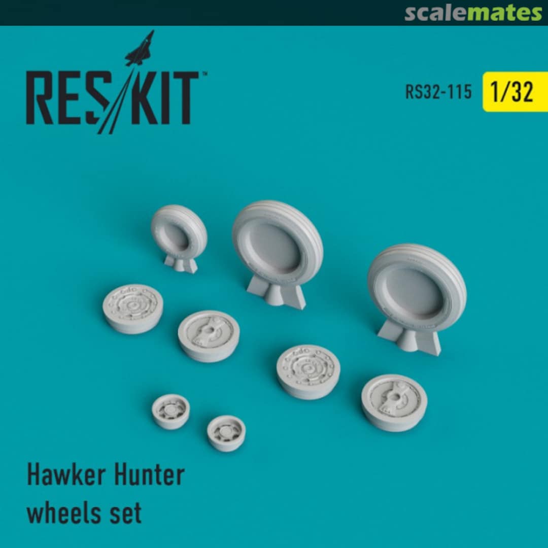 Boxart Hawker Hunter wheels set RS32-0115 ResKit